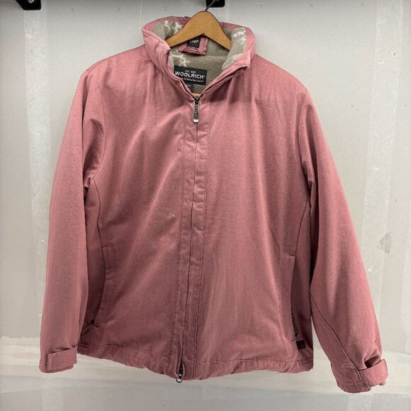 Woolrich Blossom Pink Women's Winter Coat Size XL Fleece Snowflake Lining EUC - Picture 1 of 7